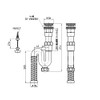 SANEI S-Trap Hose with Overflow, Accordion, Easy Positioning, Pipe Diameter