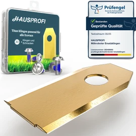HAUSPROFI 30 x Titanium Replacement Blades for Ecovacs Goat, DIN EN 50636-2-107 Tested, 60% More Durable, Includes Safety Screws and Box