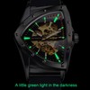 FORSINING Triangular Automatic Mechanical Watch, Oversized Dial Fully Hollowed Out