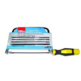 Hilka 45801705 Coping Saw Set W/Blades PC, Black/Silver, 7"