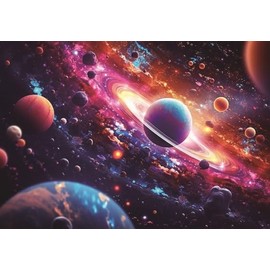 Cornelissen 3D Postcard Planets, Postcard, Wobble Card, Hologram Card, Planet Space