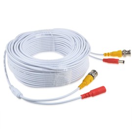 J-ZMQER 150ft White BNC Extension Cable Cord Lead Compatible with Night Owl Surveillance Camera CAM4PKHDA10WBU