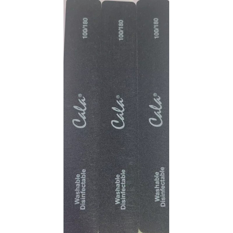 CALA JUMBO Black Nail File 100/180 REF:70126, 3 Count Washable