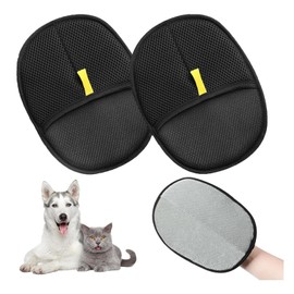 WuzhiEu Pack of 3 Pet Hair Remover Glove, Gloves for Static Removal of Pet Hair, 24 x 17 cm, Double Sided Grooming Glove, Reusable Grooming Gloves for Pets