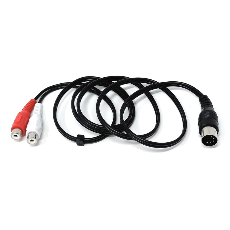 DRUT 1.2m 5 Pin DIN Male to 2 RCA Female