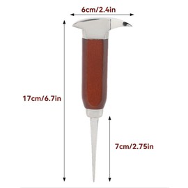 Wmzjnljy 1pc 6.7in Ice Pick for Bar Stainless Steel & Wood Japanese Style Ice Pick Ice Hammer Ice Pick Ice Pick for Freezer Kitchens, Picnics, Camping(U77-1)