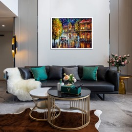 Paint by Number Kits for Adults, DIY Canvas Painting by Numbers Kit for Kids or Beginners with Brushes Acrylic Pigment Drawing Painting 16x20 Inch No Frame (Retro Car)