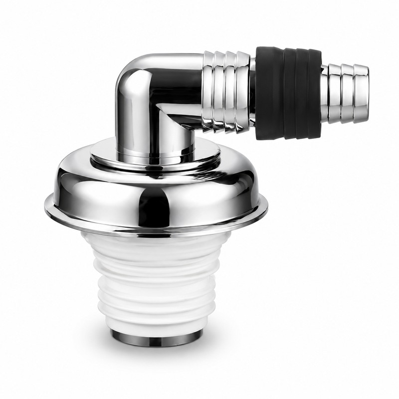 Washing Machine Floor Drain Connector with 90° Hose Adapter