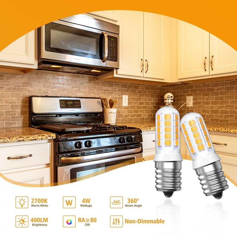 E17 Led Bulb 40W Halogen Bulb Equivalent,2700K Warm White 400lm