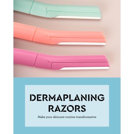 Bliss Dermaplaning Tool - 16 Pack Dermaplaning Razor Microblades: Peach Fuzz Facial Hair Removal, Exfoliating, Eyebrow Razor