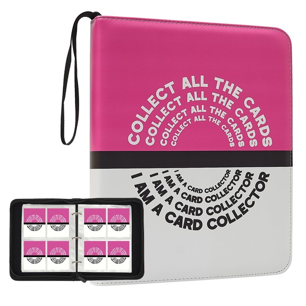 Trading Card Binder with 4 Pocket Pages, Top Loading 400