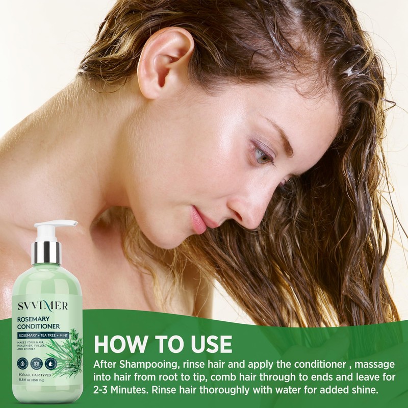Svvimer Rosemary Hair Thickening Conditioner: Thickening Moisturizing Product with Biotin