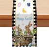 13x72 Inches Happy Easter Table Runner with Bunny Rabbit Easter