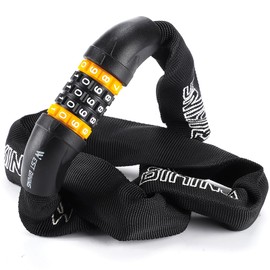 ICOCOPRO Bike Chain Lock, 120cm Heavy Duty Chain Locks with 5-Digit Combination Code, Bike Locks High Security, Anti-Theft Bicycle Lock for E Scooter, MTB, Road Bike, Motorcycle (Black-120cm)