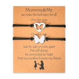 Birthday Gifts for Mom Mother from Daughter Mother Daughter Bracelets Set for 2 Mommy and Me Matching Butterfly Bracelets Set Mothers Day Gift for Mom Mother Daughter Bday Christmas Gifts