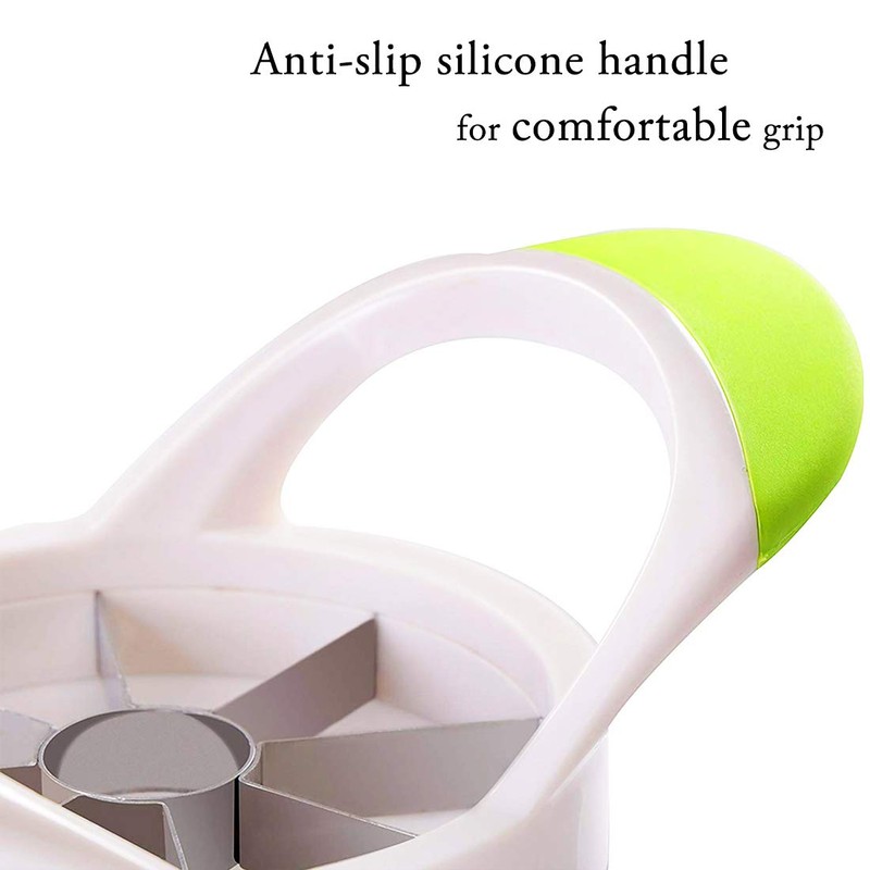 Beylos Easy Grip Apple Corer Slicer-Divider-Cutter-Wedger, Ergonomic Rubber Grip Handle,
