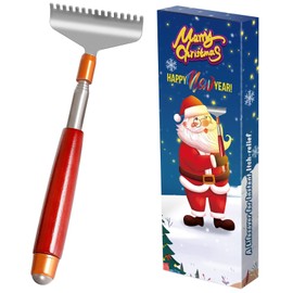 Large Back Scratcher, Telescopic Back Scratcher for Men and Women, Wooden Handle/Rollball/Wider Claw, Heavy Duty Massager