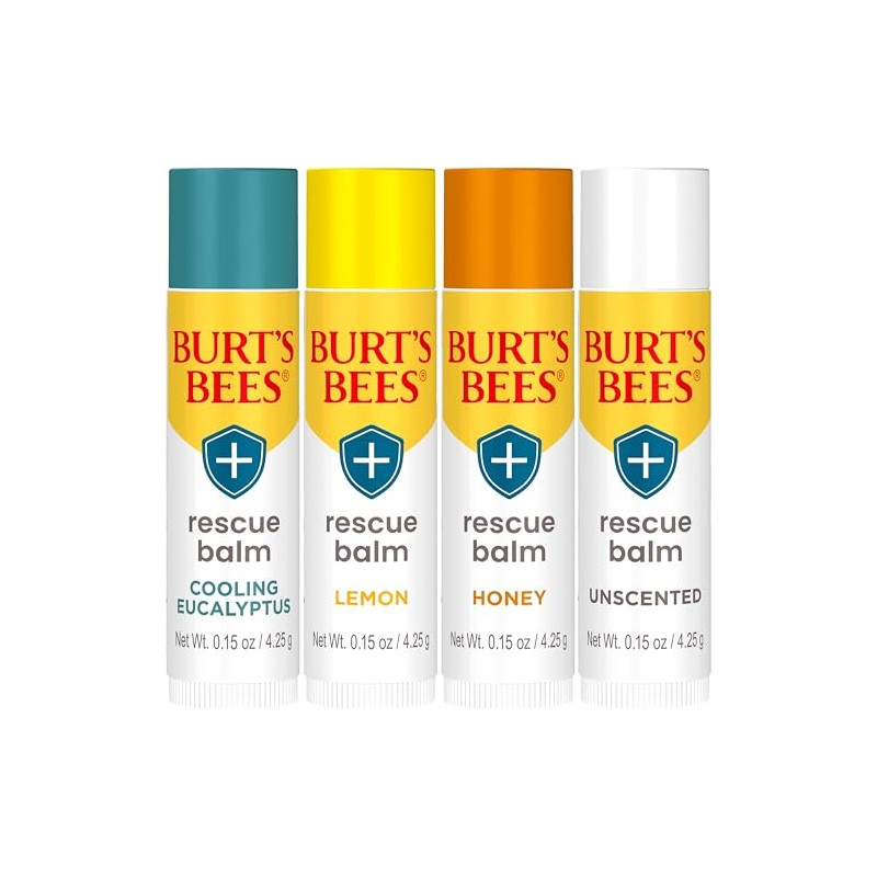 Burt's Bees Bálsamo labial de rescate de origen 100% natural,