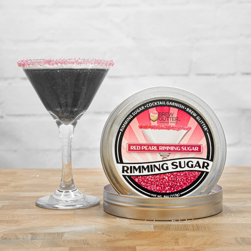 Brew Glitter - Red Rimming Sugar (4oz, 1x Bar Tin)