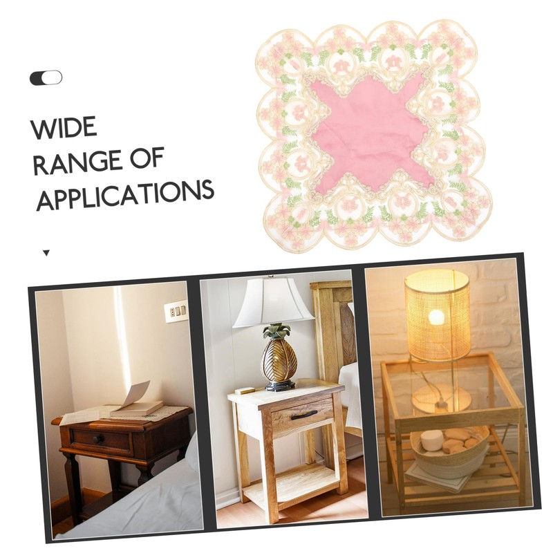 LABRIMP Elegant Princess Style Lace Tablecloth Rustic Dining Table Cover