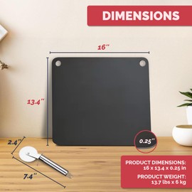 Pizza Steel, Oven Steel Plate, Steel for Pizza and Baked Bread, Durable Steel as an Alternative to Pizza Stone - High Quality Steel for Barbecue and Baking, Higher Heat conductivity steel