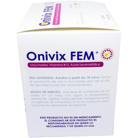 FEM Suplemento Alimenticio en Polvo Myo-inositol, Ácido Levomefólico, Vitamina B12 Bienestar Integral Femenino Caja con 30 Sobres de 2.1 g