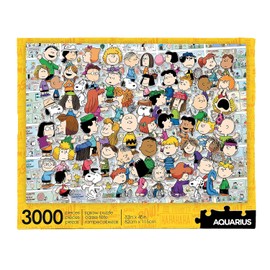 Aquarius Peanuts Cast Puzzle (Rompecabezas de 3000 Piezas) – Producto Oficial de Peanuts y coleccionables, sin deslumbramiento, Ajuste de precisión, 32 x 45 Pulgadas