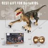 FRUSE Remote Controlled Dinosaur Toy, 2.4 GHz Realistic Velociraptor Robot