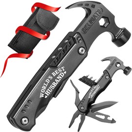 WILLUCK Valentines Day Him Gifts for Husband- Fathers Day Husband Gifts for Him, Husband Birthday Gift - Husband Gifts from Wife, Anniversary Christmas Ideal Gifts for Men Him - 15 in 1 Multitool Hammer