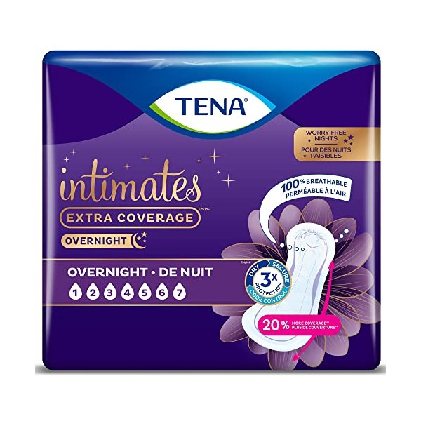TENA Serenity Overnight Ultimate Pads, 28 Count - Pack of 3