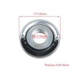 Pastlla 2 Pcs Quick Clamping Nuts, Silver 5/8"-11 Angle Grinder Fast Locking Retaining 1.77" O.D Disc Flange Nut Replacement Parts Pressure Plate Fastener for Angle Grinder
