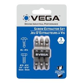 Stripped Screw Exactor Set - Vega Screw Remover & Extractor Bit Kit. Easy Out Remover for Stripped Head Screws Nuts & Bolts