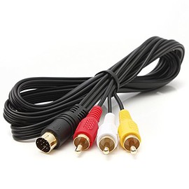 C-FUNN Audio Video AV Cable Suitable for Sega Saturn A/V 1.8 m 6 ft RCA Connection Cable