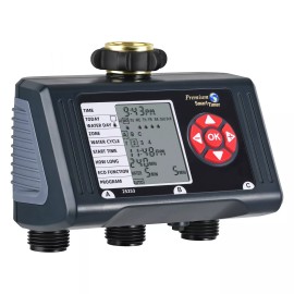 DEWENWILS Sprinkler Timer 3 Zona Mangueira de Jardim Temporizadores para Rega 4 Programável