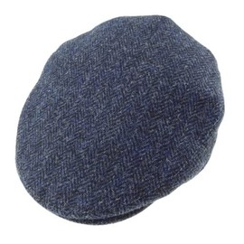 Glen Appin Harris Tweed County Gorra para hombre, marino, X-Large