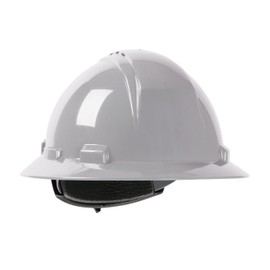 Dynamic Kilimanjaro Full Brim Vented Hard Hat, HDPE Shell, Type 1, Class C, 4-Point Suspension, Wheel Ratchet Adjustment, Gray (280-HP641RV-09)