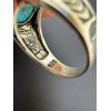 HarlemBling Blue Genuine Turquoise Mens Real Solid 925 Sterling Silver