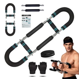 Twister Arm Trainer，Portable Arm Exerciser with Gloves & Headband for Men & Home Gym，Adjustable Resistance Strength Training Equipment for Chest, Arms, Shoulders & Full-Body Workout