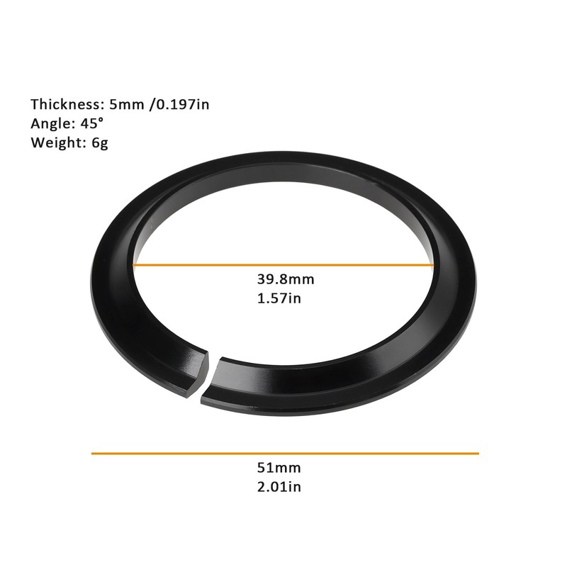 OTOTEC Bicycle Fork Opening Lower Crown Race Washer 39.8 x