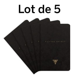 Clairefontaine Flying Spirit 102506C Notebooks Lined 11 x 17 cm 48 Sheets Black Assorted Designs 1 Pack