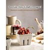 Gomakren Ceramic Berry Basket Set of 2, Square Fruit Bowls