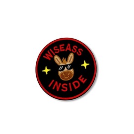 Funny Embroidered Patch – Wiseass Inside - Hook and Loop Patch - DIY Applique Accessories for Backpacks - Army Vest