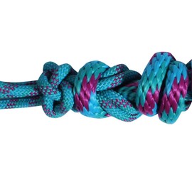 Rope Halter and Lead Teal/Pink