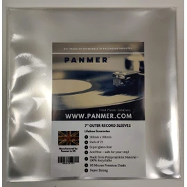 7" Outer Clear Vinyl Record Sleeves Polypropylene 80 Micron x 25