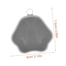 PACKOVE Silicone Facial Cleansing Brush Manual Exfoliator for Deep Skin Cleanse Gentle Sensitive Skin for Women Friends Safe Practical Makeup Removal Tool Grey