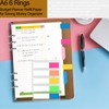 Rancco A6 Budget Planner Refill Paper, 90 Pages Colorful 6-Ring
