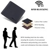 VISOUL Mens Bifold Wallet with 2 ID Windows Carbon Fiber