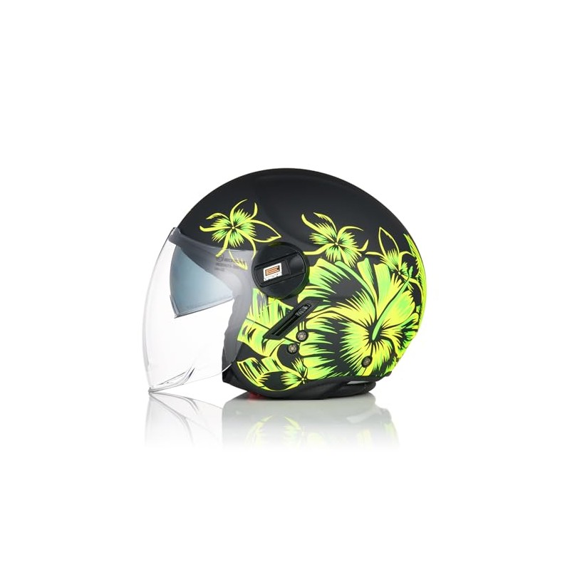 ORIGINE Motorcycle Open Face Scooter Helmet with Double Visor, ECE2206