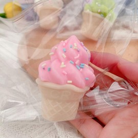 Angerbaby [Gifts for children]  2Pack Ice Cream Squishies Turtle taba Squishy Soft& Sticky Squezze Toys - Stress Relief Toy taba squishy deck - Color: Pink strawberries, Quantity: 1 Pack