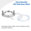 uxcell Female Thread Hex Lock Nut M32 x 1.5 Stainless